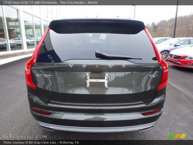 Pine Grey Metallic / Blonde 2018 Volvo XC90 T6 AWD Momentum