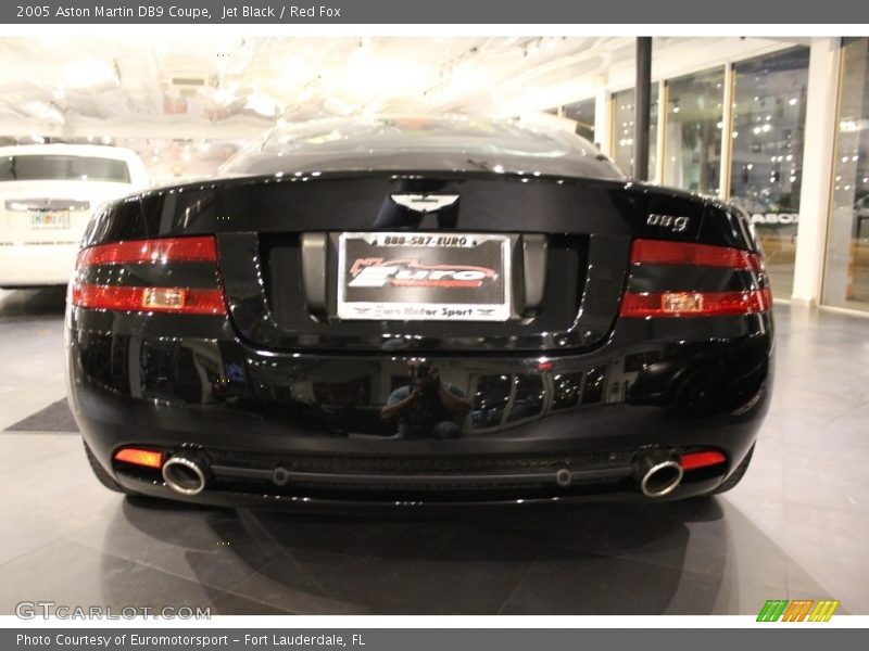 Jet Black / Red Fox 2005 Aston Martin DB9 Coupe