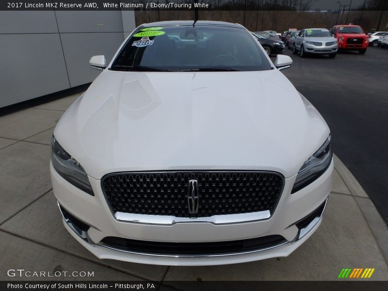 White Platinum / Ebony/Touring White 2017 Lincoln MKZ Reserve AWD