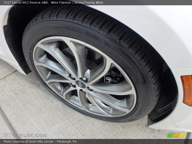 White Platinum / Ebony/Touring White 2017 Lincoln MKZ Reserve AWD