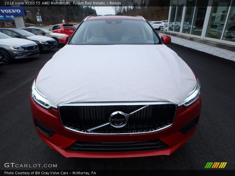 Fusion Red Metallic / Blonde 2018 Volvo XC60 T5 AWD Momentum