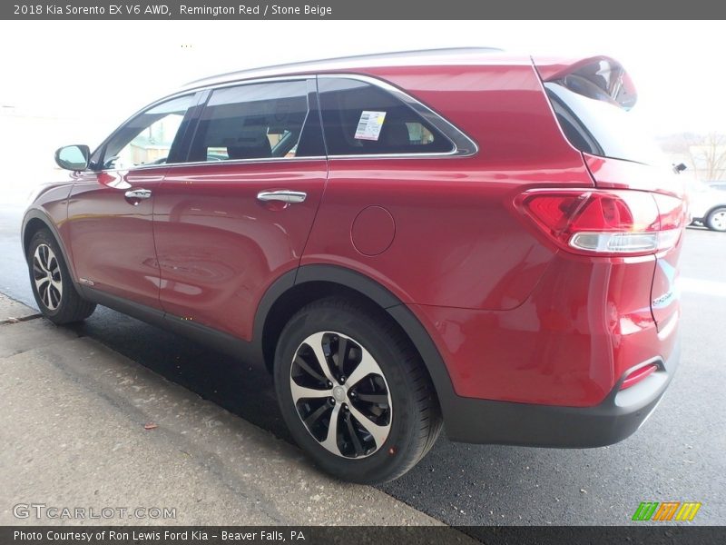 Remington Red / Stone Beige 2018 Kia Sorento EX V6 AWD