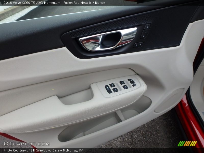 Fusion Red Metallic / Blonde 2018 Volvo XC60 T5 AWD Momentum