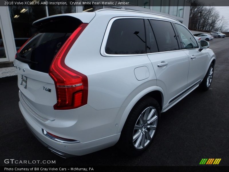 Crystal White Pearl Metallic / Amber 2018 Volvo XC90 T6 AWD Inscription