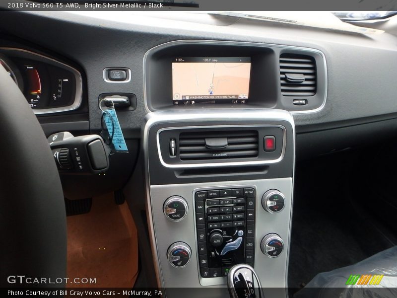 Bright Silver Metallic / Black 2018 Volvo S60 T5 AWD