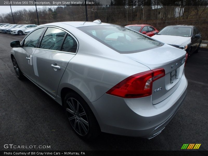 Bright Silver Metallic / Black 2018 Volvo S60 T5 Inscription