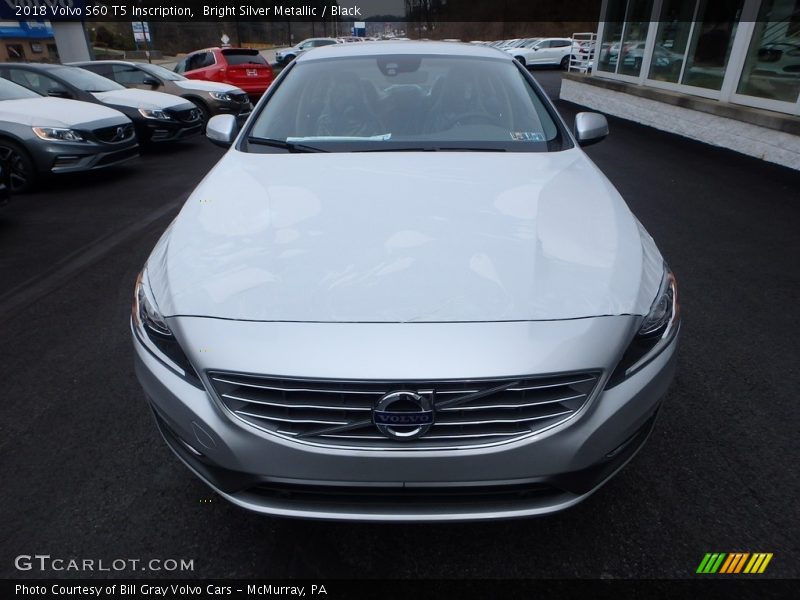 Bright Silver Metallic / Black 2018 Volvo S60 T5 Inscription