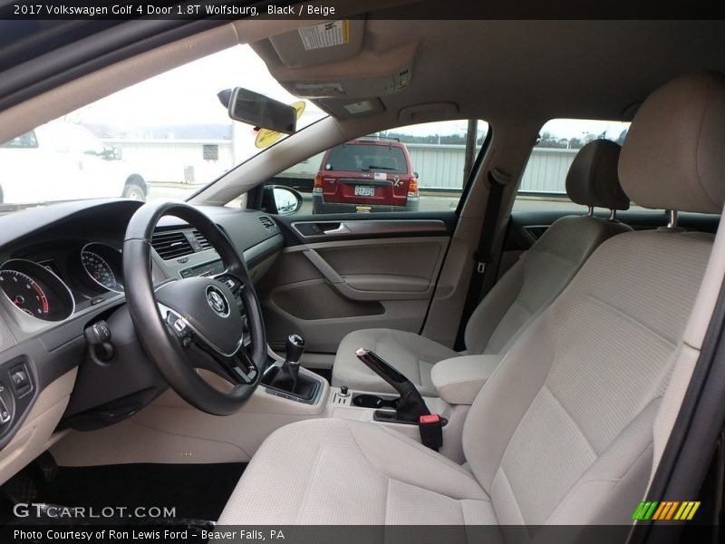Black / Beige 2017 Volkswagen Golf 4 Door 1.8T Wolfsburg