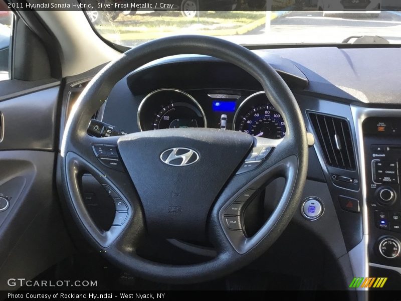 Silver Frost Metallic / Gray 2011 Hyundai Sonata Hybrid