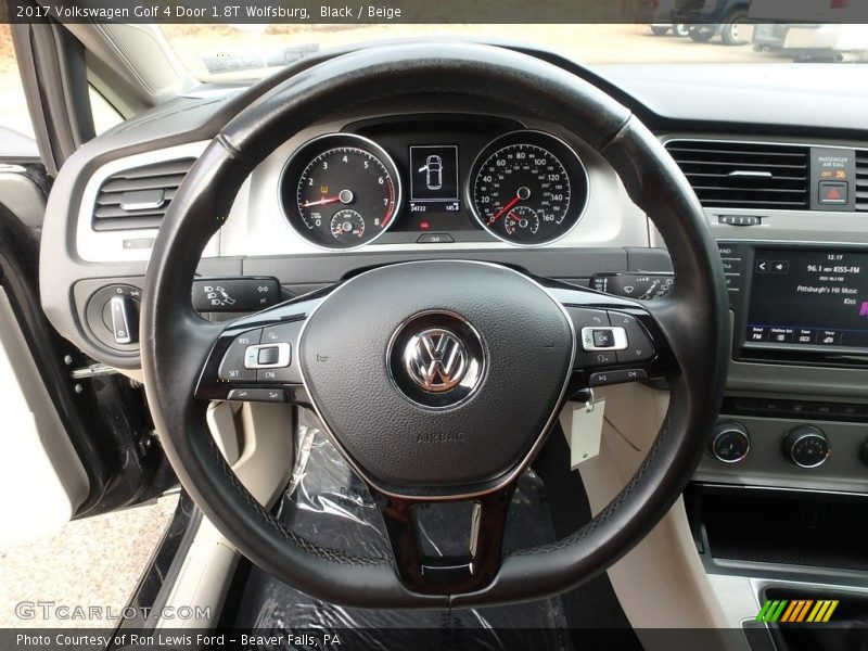 Black / Beige 2017 Volkswagen Golf 4 Door 1.8T Wolfsburg