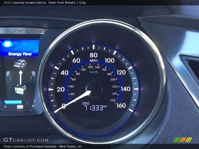 Silver Frost Metallic / Gray 2011 Hyundai Sonata Hybrid