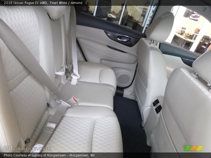 Pearl White / Almond 2018 Nissan Rogue SV AWD