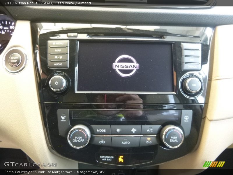 Pearl White / Almond 2018 Nissan Rogue SV AWD