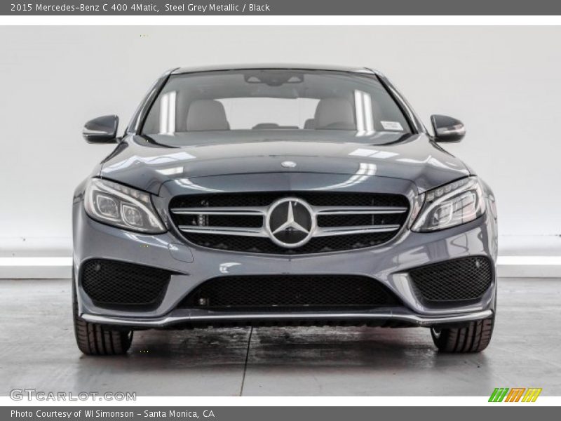 Steel Grey Metallic / Black 2015 Mercedes-Benz C 400 4Matic