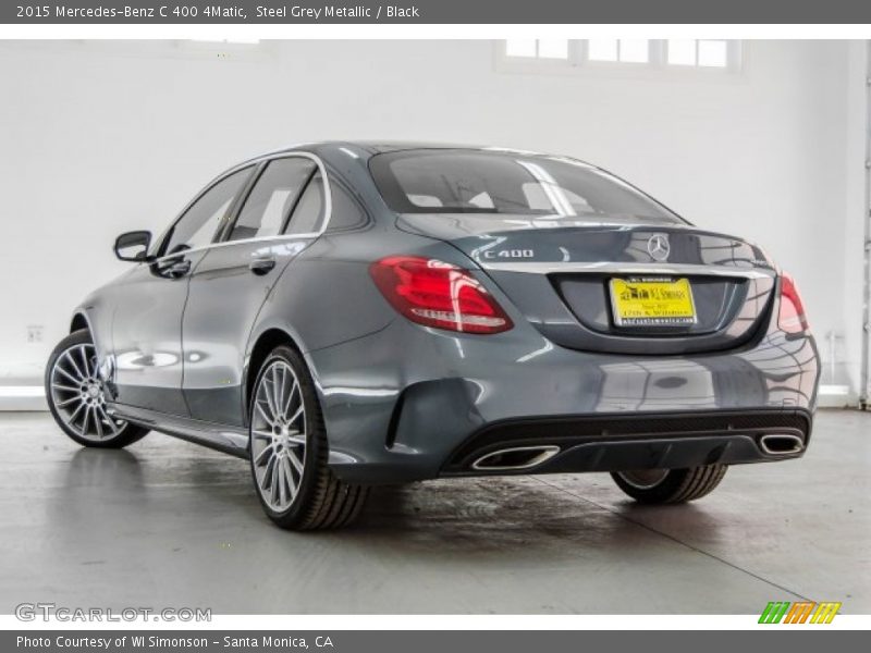 Steel Grey Metallic / Black 2015 Mercedes-Benz C 400 4Matic