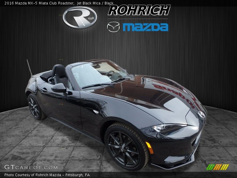 Jet Black Mica / Black 2016 Mazda MX-5 Miata Club Roadster