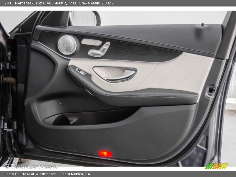 Steel Grey Metallic / Black 2015 Mercedes-Benz C 400 4Matic