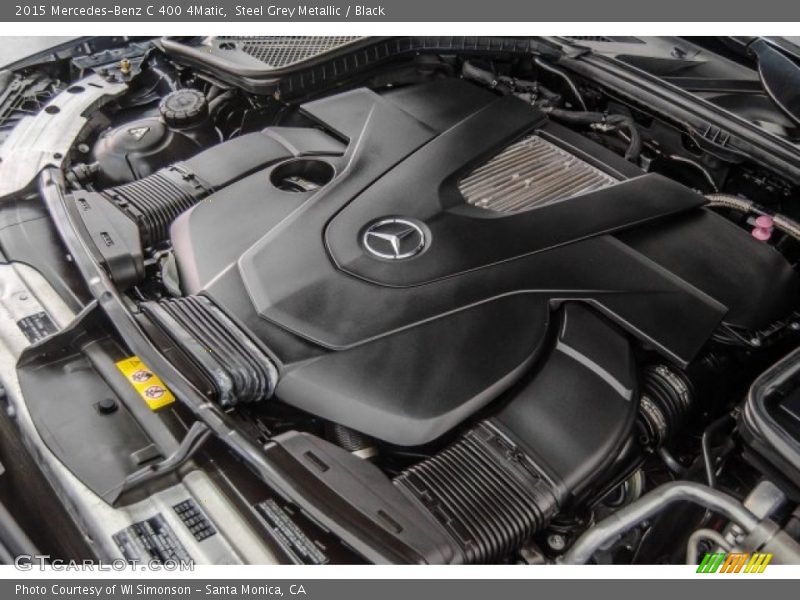 Steel Grey Metallic / Black 2015 Mercedes-Benz C 400 4Matic