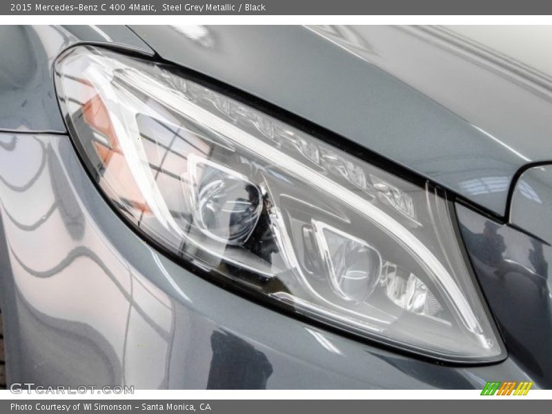 Steel Grey Metallic / Black 2015 Mercedes-Benz C 400 4Matic