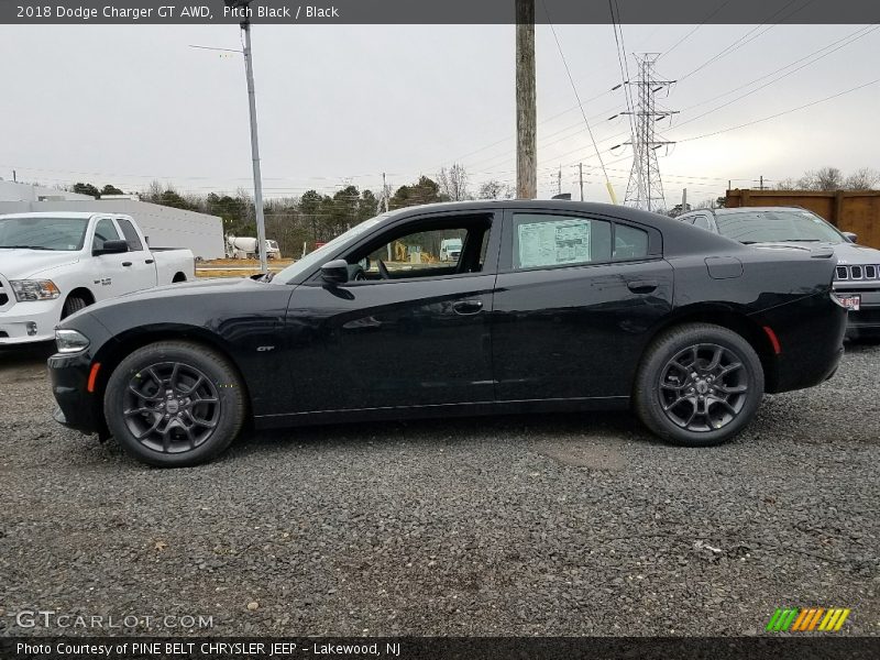 Pitch Black / Black 2018 Dodge Charger GT AWD