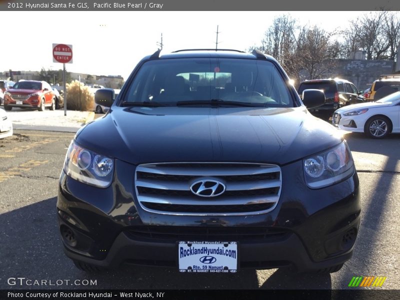 Pacific Blue Pearl / Gray 2012 Hyundai Santa Fe GLS