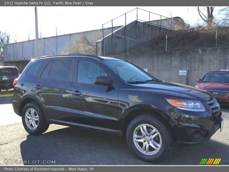 Pacific Blue Pearl / Gray 2012 Hyundai Santa Fe GLS