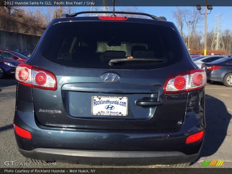 Pacific Blue Pearl / Gray 2012 Hyundai Santa Fe GLS