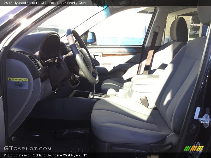 Pacific Blue Pearl / Gray 2012 Hyundai Santa Fe GLS