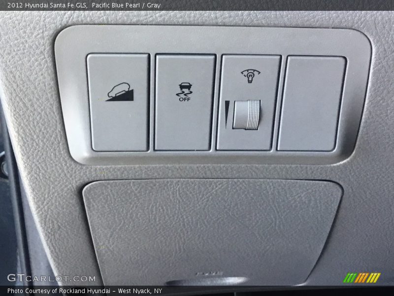 Pacific Blue Pearl / Gray 2012 Hyundai Santa Fe GLS