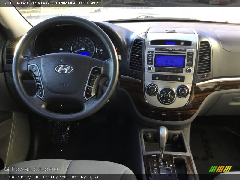 Pacific Blue Pearl / Gray 2012 Hyundai Santa Fe GLS