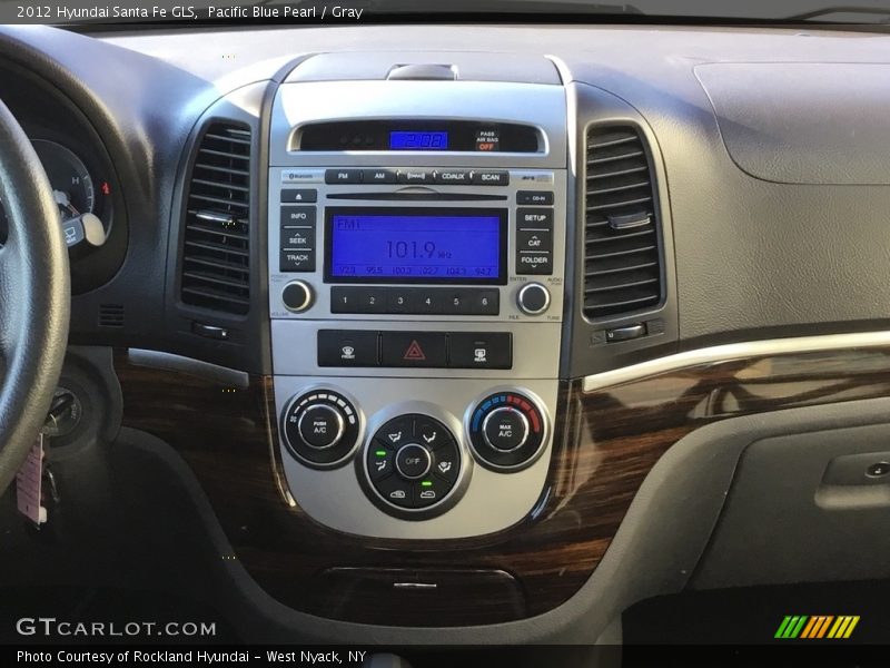 Pacific Blue Pearl / Gray 2012 Hyundai Santa Fe GLS