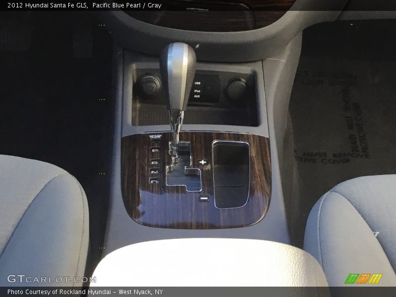 Pacific Blue Pearl / Gray 2012 Hyundai Santa Fe GLS