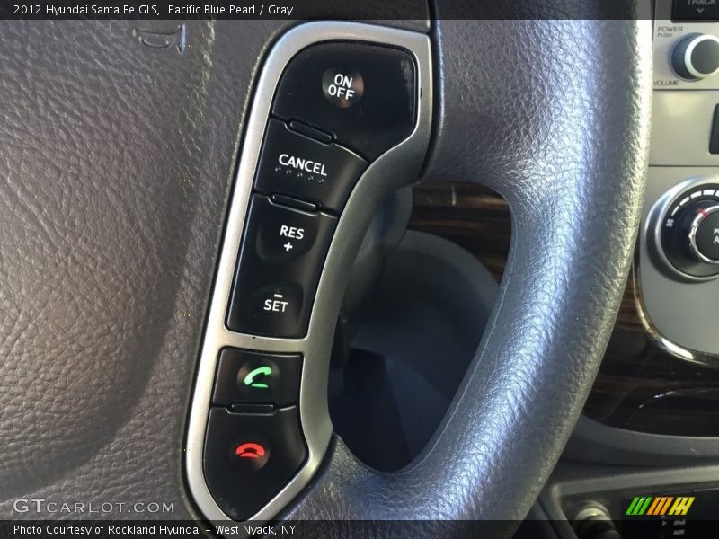 Pacific Blue Pearl / Gray 2012 Hyundai Santa Fe GLS