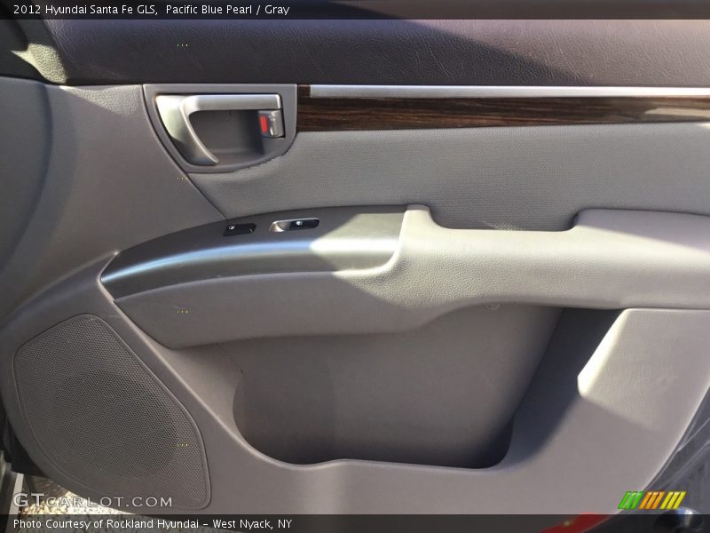 Pacific Blue Pearl / Gray 2012 Hyundai Santa Fe GLS