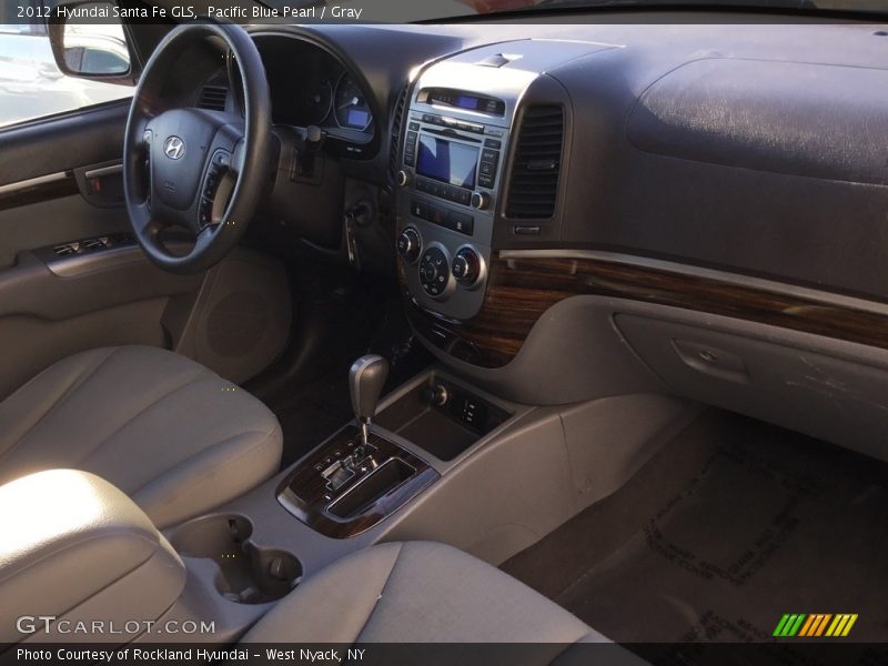 Pacific Blue Pearl / Gray 2012 Hyundai Santa Fe GLS