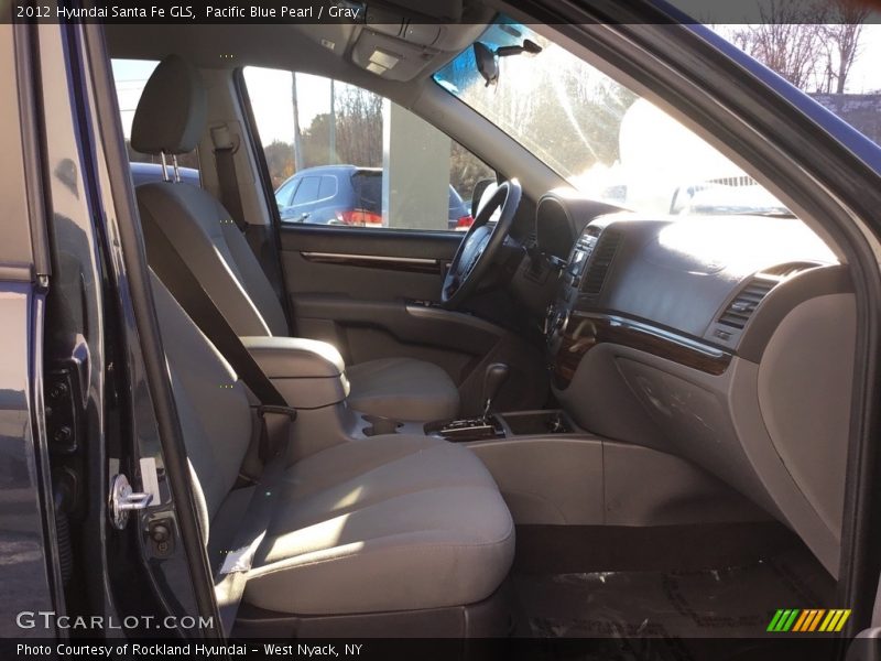 Pacific Blue Pearl / Gray 2012 Hyundai Santa Fe GLS