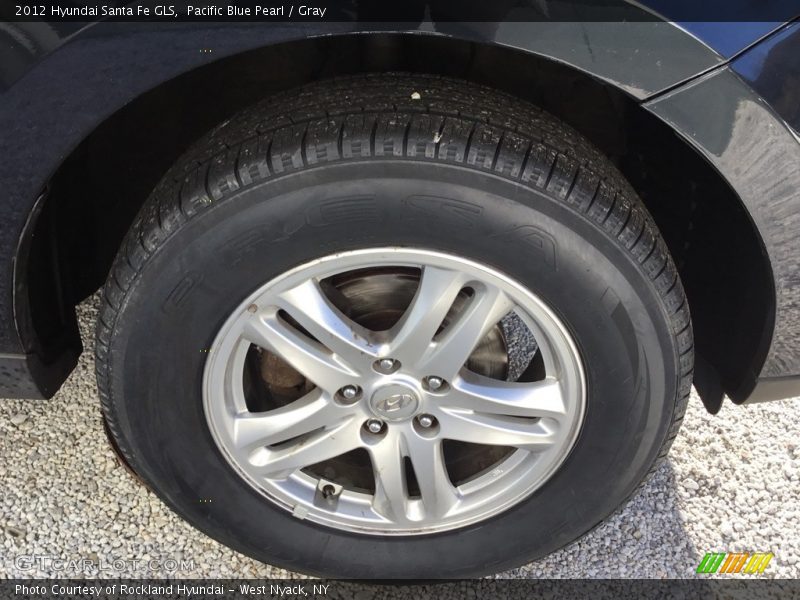 Pacific Blue Pearl / Gray 2012 Hyundai Santa Fe GLS
