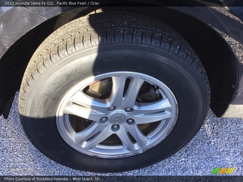 Pacific Blue Pearl / Gray 2012 Hyundai Santa Fe GLS
