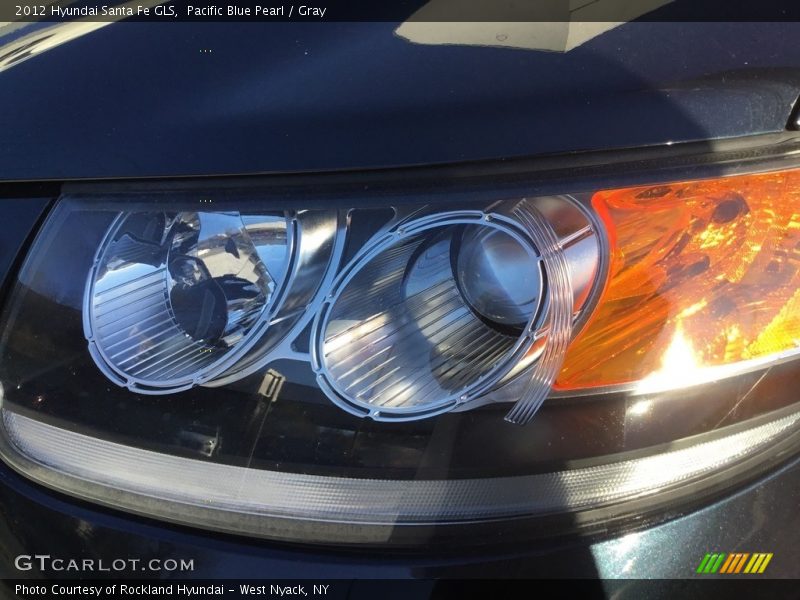 Pacific Blue Pearl / Gray 2012 Hyundai Santa Fe GLS