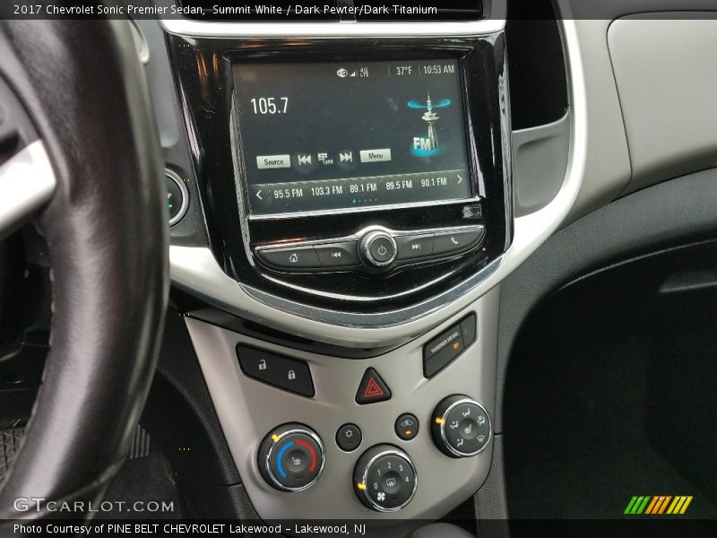 Summit White / Dark Pewter/Dark Titanium 2017 Chevrolet Sonic Premier Sedan
