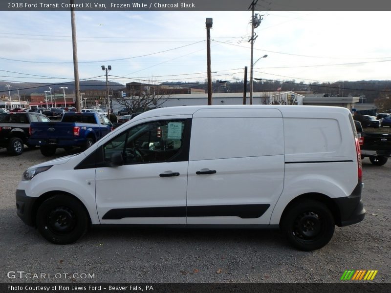 Frozen White / Charcoal Black 2018 Ford Transit Connect XL Van