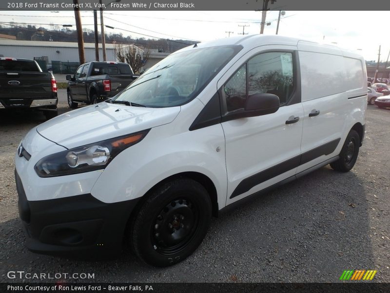 Frozen White / Charcoal Black 2018 Ford Transit Connect XL Van