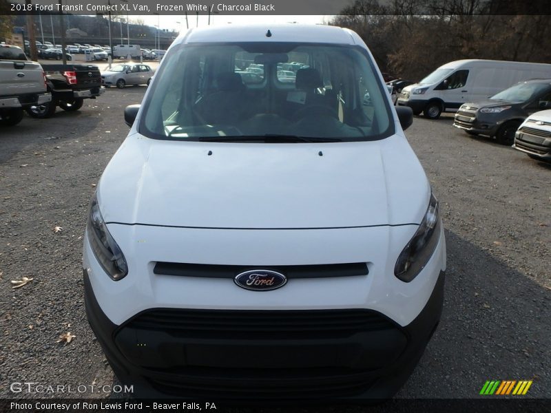 Frozen White / Charcoal Black 2018 Ford Transit Connect XL Van