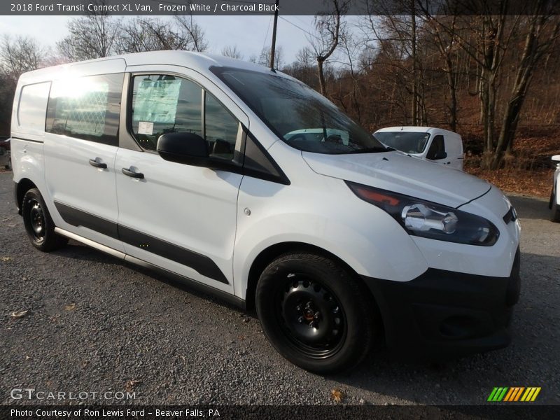Frozen White / Charcoal Black 2018 Ford Transit Connect XL Van