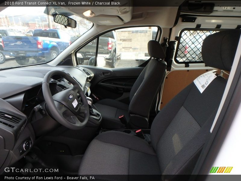 Frozen White / Charcoal Black 2018 Ford Transit Connect XL Van