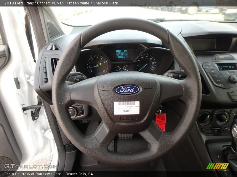 Frozen White / Charcoal Black 2018 Ford Transit Connect XL Van