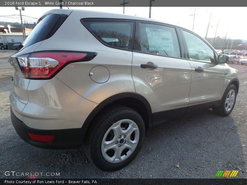 White Gold / Charcoal Black 2018 Ford Escape S