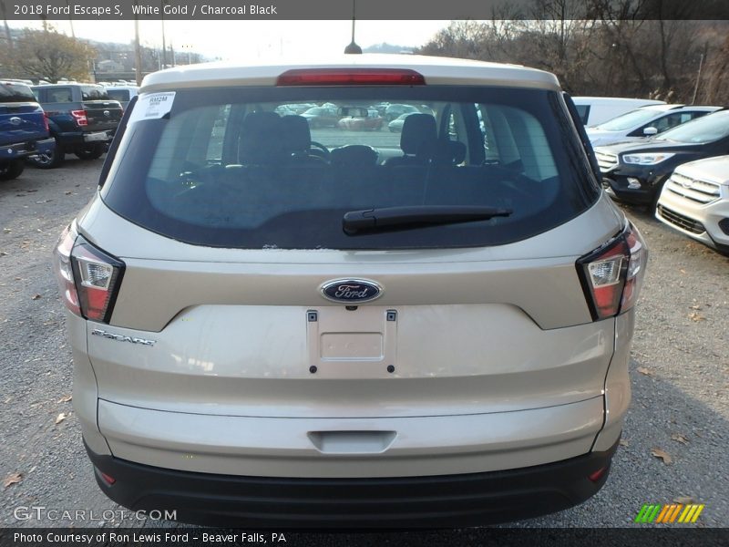 White Gold / Charcoal Black 2018 Ford Escape S