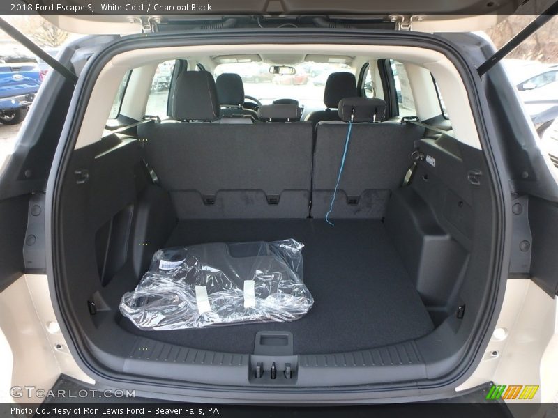 White Gold / Charcoal Black 2018 Ford Escape S