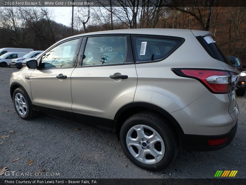 White Gold / Charcoal Black 2018 Ford Escape S